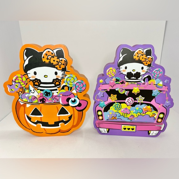 Hello Kitty Other - Hello Kitty Halloween Candy Trunk or Treat Wood Sign Wall Art Decor Die Cut